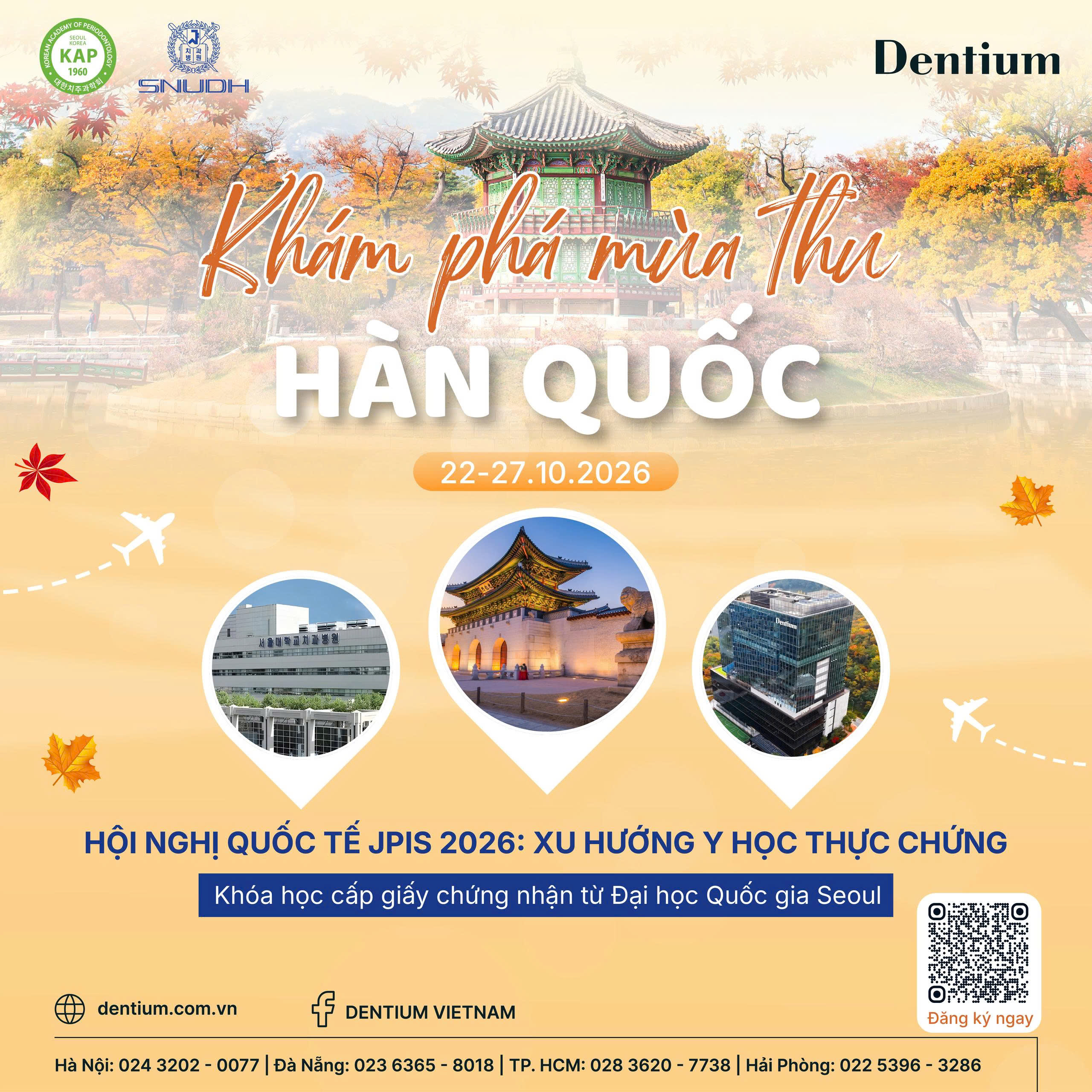 CHƯƠNG TRÌNH HỌC TẬP, THAM DỰ HỘI NGHỊ QUỐC TẾ JPIS CẤP CHỨNG NHẬN ĐẠI HỌC QUỐC GIA SEOUL & KHÁM PHÁ MÙA THU SEOUL HÀN QUỐC 2026 